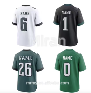 男子アメリカンフットボールジャージーステッチロゴ刺繍シャツ #1 #6 #11 #20 #26 #33,2025 Bset Quality - Product Image 1