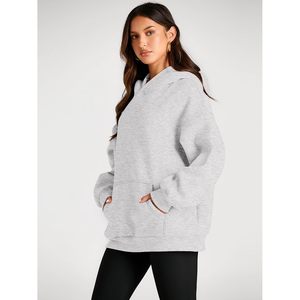 Sudadera con Capucha Oversize para Mujer, de Forro Polar, con Hombros Caídos y Bolsillos, Ropa de Invierno, Moda de Otoño - Product Image 3