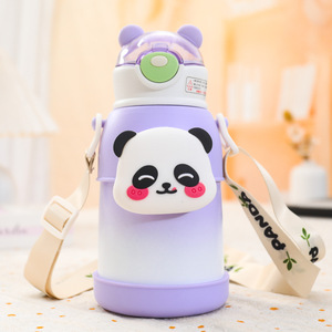 Cartoon Panda Design Portable 316 Stainless Steel Eco-friendly Boiling Water Safe Vacuum Insulated Tumbler <b>Straw</b> For Children's - Product Image 5