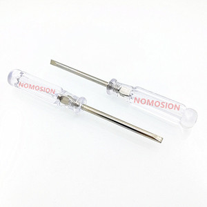 NOMOSION Flat Head <b>Screwdriver</b> 92mm Transparent Handle Polishing Finish Household Diy Tool - Product Image 1