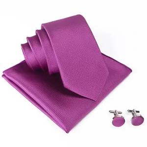 I-0251 Juego de Mancuernillas y Corbata para Hombre, Corbatas de Moda para Boda, Pañuelo, Corbata, Regalos, Accesorios para Vestir, Corbata Jacquard - Product Image 5