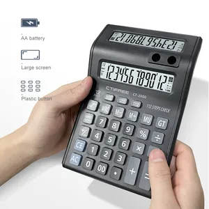 Calculatrice électronique de bureau à pile solaire AAA avec affichage LCD à 12 chiffres Calculatrice scientifique de bureau