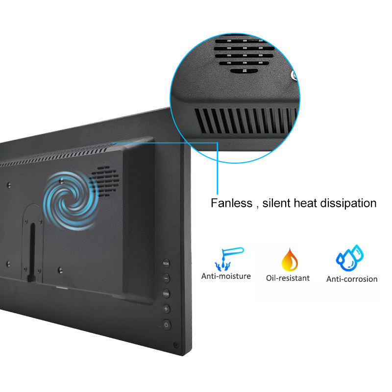 13.3 Inch LCD Display Computer Monitor Plastic Case LED Backlight 12V DC Input Wall Mount Desktop Industrial Monitor