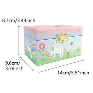 Yiyu OEM Boîte à musique licorne personnalisée avec ballerine rotative et miroir, cadeau de Saint-Valentin, articles en stock - Product Image 3