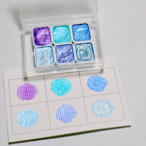 Ensemble de peinture aquarelle scintillante 1 ml, 6 couleurs, ensemble de peinture aquarelle nacrée pour artistes, bricolage pour ongles - Product Image 2