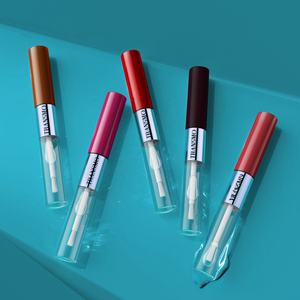 ขวดลิปกลอสแบบขายส่ง แพ็คเกจเปล่า ขวดลิปกลอสสองด้าน 4.8 มล.*2 ขวดลิปกลอสแบบสองหัว MOQ ต่ำ พร้อมแปรง - Product Image 1