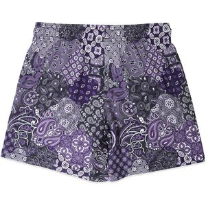 Pantalones Cortos Deportivos Personalizados para Hombre, Estampado Paisley Morado, Secado Rápido, Cintura con Cordón Ajustable - Product Image 6