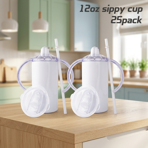 USA stock Children's <b>Plastic</b> Tumbler with Straw Spill Proof Handle Minimalist Design for Home Use - Product Image 2