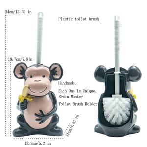 <span class=keywords><strong>Porte</strong></span>-brosses de toilette modernes et tendance en résine noire et marron, faits à la main, uniques, imperméables, ne se décolore pas, mignons et adorables, pour la décoration de la salle de bain - Product Image 3