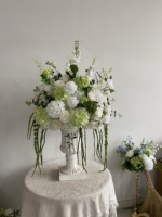 Arrangement de fleurs artificielles blanc et vert, centre de table de mariage, verdure suspendue, décoration pour événements, fêtes et maison