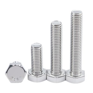 Eight Directions 316 Stainless Steel Hex Bolts M27 M30 M33 M36 M39 M42 M45 DIN933 A4-80 Grade B Rail Transit Equipment - Product Image 1