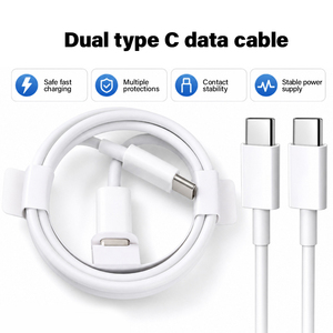 USB C TO USB C 100W PD ชาร์จเร็ว5A 2M TPE Braid สายป้องกันสำหรับ iPhone 16/แล็ปท็อป/แท็บเล็ต - Product Image 1