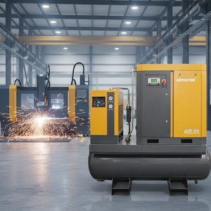 Compressore d'aria a vite a frequenza variabile certificato CE da 7,5 kW-22 kW con essiccatore d'aria e serbatoio per officina, riparazione auto, lavorazione del legno - Product Image 3