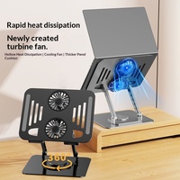 Support de bureau ergonomique réglable en acier au carbone rotatif à 360 degrés pour ordinateur portable avec double ventilateur – Nouveauté 2026 – Vente Flash