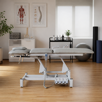 Table de massage électrique à 2 moteurs avec cadre carré en acier, appui-tête à ressort à gaz, pour chiropratique, physiothérapie, salon et spa
