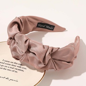New Style Pleated <strong>Wide</strong>-sided <strong>Headband</strong> Fashion Solid Color <strong>Headband</strong> <strong>for</strong> <strong>Women</strong> Hair Accessories - Product Image 2