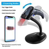 Lector de código de barras CCD con cable W3 con interfaz USB, escáner QR 2D inalámbrico BT, Lee PDF417, productos de matriz de datos en stock