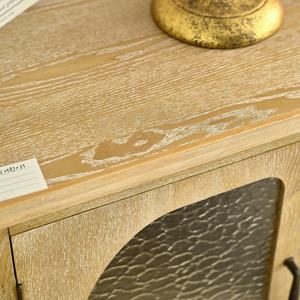 Meuble de rangement antique en bois massif INNOVA Home Living Room Farmhouse Accent avec porte vitrée pour entrée, appartement, hôtel - Product Image 5