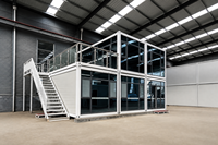 Maison conteneur préfabriquée prête à l'emploi 20ft 40ft, modulaire, détachable, portable, pour bureau et logement