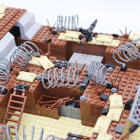 Bloques de Construcción MOC al por Mayor, Kit de Modelo de Búnker Modular para Escenas de Bricolaje, para Colección de Aficionados