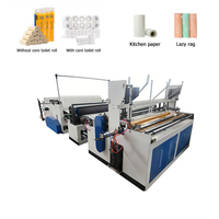 Machine à rembobiner le papier toilette personnalisée en relief, machine à papier toilette en rouleau jumbo, ligne de production