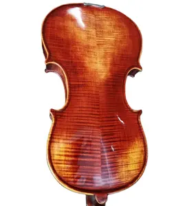 Violon brun rouge traditionnel appliqué à la main sinomusik fabriqué en Chine avec vernis à l'alcool de couleur ambre pour violoniste professionnel