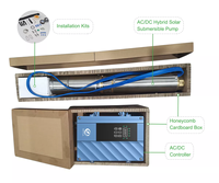 Pompe submersible solaire AC/DC, pompe submersible solaire hybride AC/DC