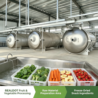 Lyophilisateur commercial à économie d'énergie, à faible bruit, pour l'industrie de la transformation profonde des snacks et des fruits de mer