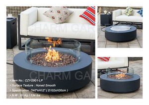 Mesa <span class=keywords><strong>de</strong></span> Fuego <span class=keywords><strong>de</strong></span> Concreto Resistente para Exteriores, Mesa <span class=keywords><strong>de</strong></span> Fogatas para Jardín, Calentadores <span class=keywords><strong>de</strong></span> Patio a Gas - Product Image 6