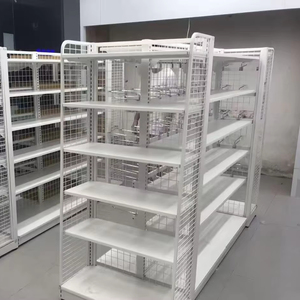 Oferta Especial: Estante de Exhibición Ligero de Madera y Metal para Tiendas de Abarrotes y Supermercados, Estantes Independientes de Instalación Rápida - Product Image 1