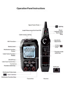NF-8508 High Accuracy Cable Tracer with Optical <b>Power</b> <b>Meter</b> & Red Light Source POE Tester Network Cable Locator - Product Image 6