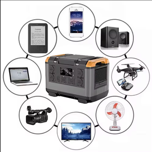 Station d'alimentation portable 2400W, générateur solaire à ondes sinusoïdales pures avec charge CC/CA, batterie au lithium pour camping et randonnée - Product Image 4