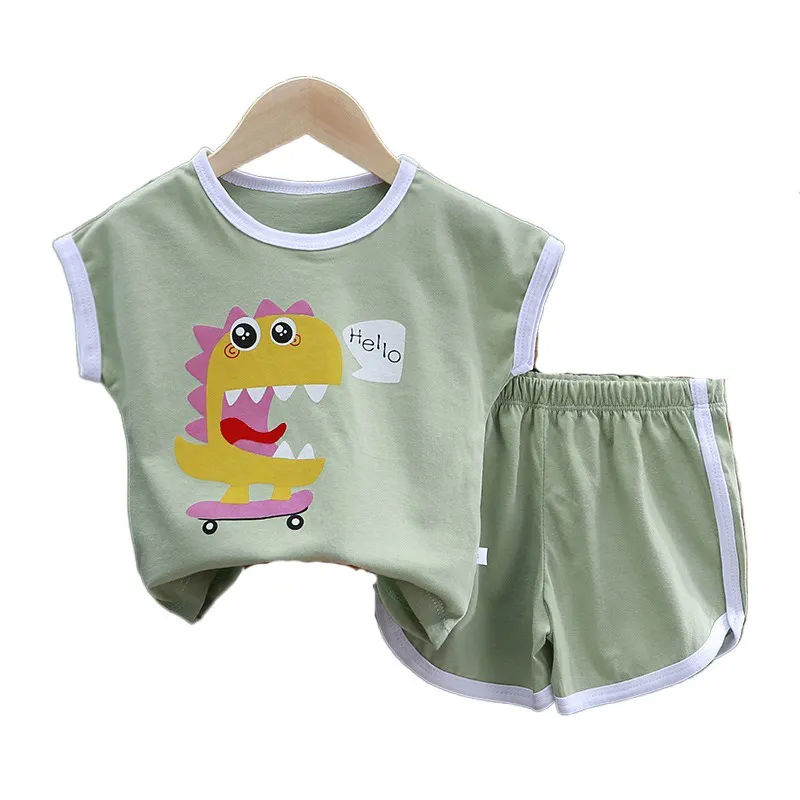 Kids Clothing Tracksuit Sets Short Sleeve Top T-Shirt Baby Shirts & Tops Kids Apparel Baby Pants & Shorts
