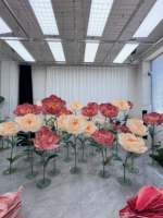 Fleurs de pivoine géantes en papier crépon faites à la main, vente en gros d'usine, pour décorations de mariage, de scène et d'événements