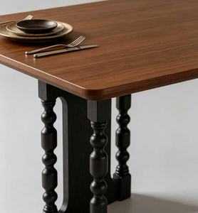 Nuevo Juego de Mesa de Comedor de Madera Maciza Retro con Banco y 2 Sillas para el Hogar, Cocina, Comedor - Product Image 4