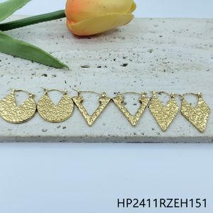 Orecchini pendenti placcati in oro Chic 3 paia Per carta stili alla moda Per ogni giorno e feste - Product Image 1