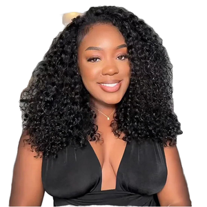 Perruques longues en dentelle élastique sans colle pour cheveux naturels, densité 200%, style bouclé HD, cheveux humains vierges pour femmes, bandeau facile à poser pour débutantes - Product Image 1