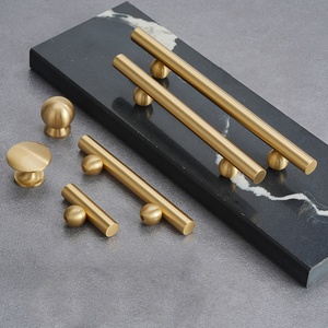 Single Long Hole Solid Brass Furniture Hardware Modern <b>Dresser</b> Pull Handle <b>for</b> Bedroom Cabinets Drawers <b>for</b> Clothes Shoes - Product Image 4