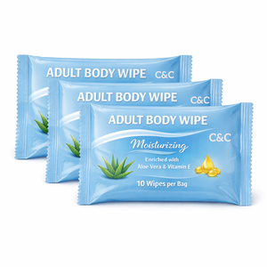 Toallitas Húmedas Corporales de Aloe Vera <span class=keywords><strong>para</strong></span> Higiene Personal <span class=keywords><strong>para</strong></span> Adultos, 8 x 12 Pulgadas - Product Image 2