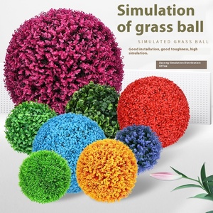 Milan moderne PE vert herbe mousse boules intérieur/extérieur bureau décor artificiel Eucalyptus pin <span class=keywords><strong>lierre</strong></span> fleurs en plastique pour - Product Image 3