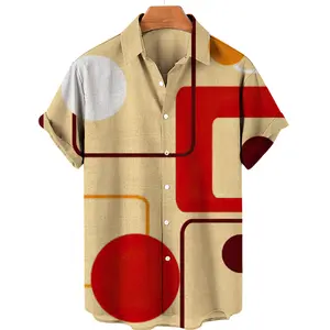 Mùa Hè Cổ Điển Cao cấp Tốt Nhất Bán Tùy Chỉnh Hoa In Nút lên Mens Tops Hawaii Trại 100% Polyester 3D In Áo Sơ Mi