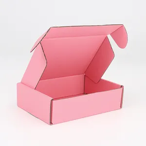 Oem Factory Custom Logo Pink Color Cosmetic Corrugated Packaging Mailer Box Shipping Box Paper Box With Quality Assurance