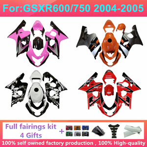 NOUVEAU Kit de carénage complet ABS pour moto compatible avec GSXR600 GSXR750 gsx600r gsx750r <span class=keywords><strong>GSXR</strong></span> 600 <span class=keywords><strong>750</strong></span> 2004 <span class=keywords><strong>2005</strong></span> 04 05 K4 Kits de carénages zxmt - Product Image 6