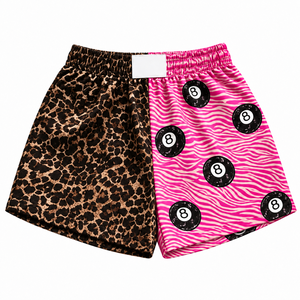High Quality Custom Leopard <strong>Women</strong> <strong>Beach</strong> <strong>Shorts</strong> Color Matching Elastic Waistband Printing Check Pattern Smile Deerlet for Lady - Product Image 4