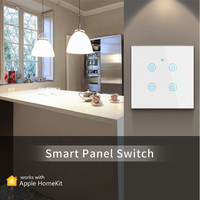 Interruptor de Luz Inteligente LangYeao Compatible con Apple HomeKit, Control por Voz y Aplicación, Funciona con Siri, Alexa y Google Home, 1/2/3/4 Canales, con/sin Cable Neutro