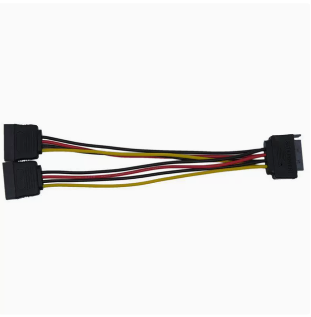 SATA 1-to-2 Power Cable, SATA Male to 2-to-female Power Extension Cable, SATA Male to Female Cable