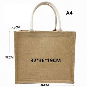 Sac fourre-tout en toile de coton bio blanc imprimé pour la plage, vente en gros - Product Image 2