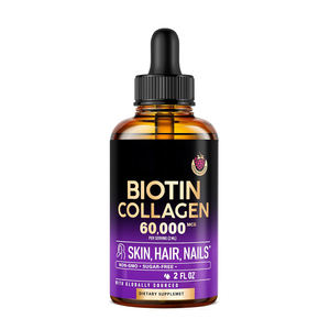 Gotas de biotina para colágeno puro Biotina Vitamina 500 mg Gotas líquidas para el cabello - Product Image 1