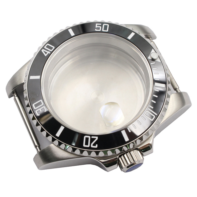 40mm Stainless Steel Watch Case Set Sapphire Glass Shell for NH35A/NH36 Movement