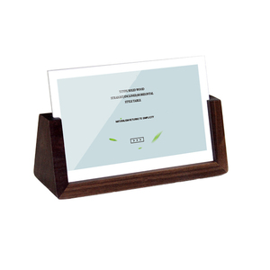 Support de menu miniature rotatif en bois personnalisé, amovible et recyclable, pour présentoir de table en magasin - Product Image 1